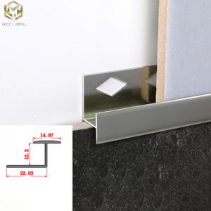 China OEM Extruded Aluminum Profiles Transition Trim For Door Ceramic Wall Panel on sale