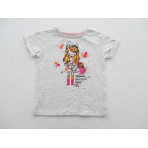 Quality Short Sleeve Baby Girl Tees Lovely Girl Print for sale