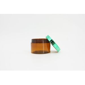 Amber PET 64mm 300ml Clear Cosmetic Jars