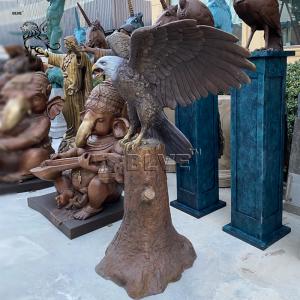 Quality Large Outdoor Eagle Statues Bronze Sculpture Life Size Metal Animal Home Decor Garden for sale