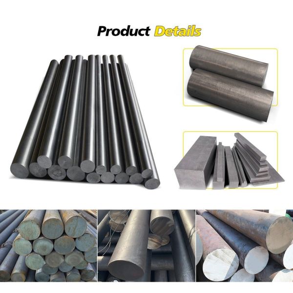 AISI ASTM 1018 1020 1045 1040 1025 1065 4140 4130 C45 Ss400 A36 Flat Square Carbon Steel Round Rod Bar Carbon Steel Round Bar