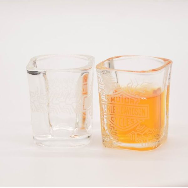 Brands Logo Square Shot Glasses , Wedding Shot Glasses For Sprit Drinking