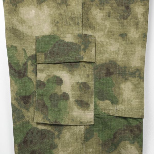 ACU Green Ruins Camoulfage Plaid Fabric Army Combat Uniform Suit