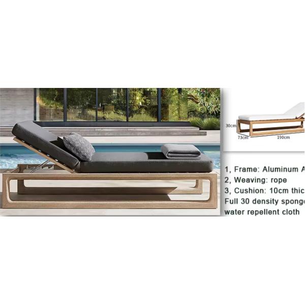 Outdoor Adjustable Aluminum Swimming Pool Lounger Folding Cabana Recliner Chair Poolside Backyard