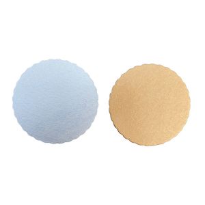 Quality FDA 7 Inches Gold Silver Circle Cardboard Cake Board for sale