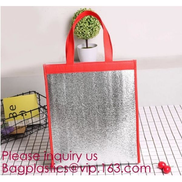 Foldable Lunch Insulated Cooler Bag Heated Food Delivery Bag Thermal Pizza Delivery Cooler Bag