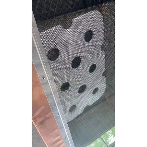 1.5m Al Alloy Frame RF Shielded Windows Radiation Protection Black Mesh