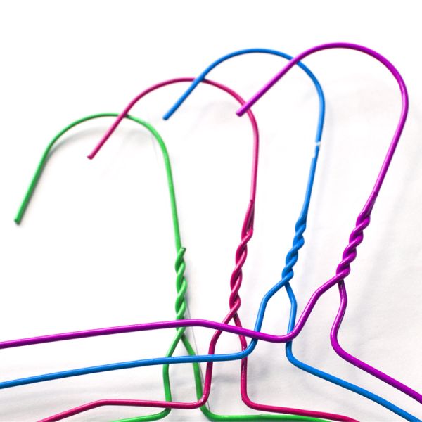 Colorful PVC Coated 18 Inches Wire Shirt Hangers