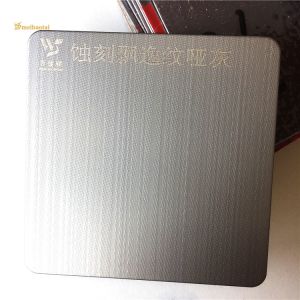 Quality ASTM Standard Mbt Stainless Steel Sheet Grey Etched Pattern for sale