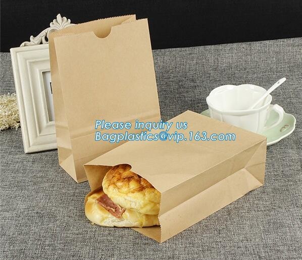 Bread Art Packing Kraft Paper Bag,Food Grade disposable Paper Bag With Logo Print,Beautiful printing Food grade package