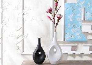 China Hotel / House Polyresin Decoration Crafts , Desk Ornament Polished Vases on sale