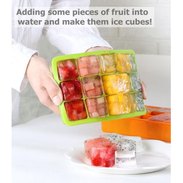 Cool Flexible Easy Release Large Wholesale Make Your Own Custom Personalized Silicone Rubber Mold Ice Cube Trays for Mini Fridge