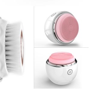 Quality Wireless Charging IPX6 250mAh Sonic Silicone Facial Cleansing Brush for sale