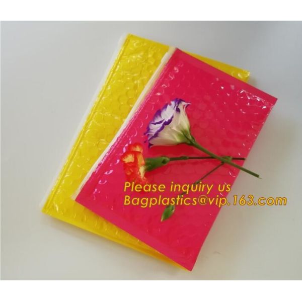 air mail metallic holographi rose gold bubble padded mailer / Zip lockk bubble bag/ slider bubble bag,Holographic Factory