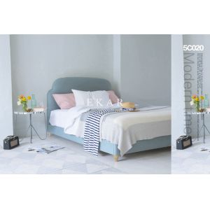 Simple Design Upholstered Wooden Latest Double Hotel Bed