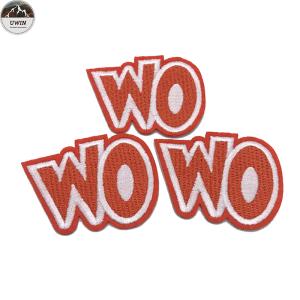 Quality Eco Friendly Custom Made Embroidered Patches With English Characters for sale