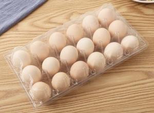Quality 18 Cavities Empty Egg Cartons / Clear Plastic Egg Containers Unbreakable for sale