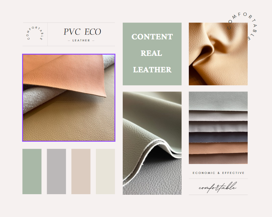 Premium Eco PVC Leather Material Hydrolysis Resistance Litchi Pattern