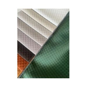 Quality Printed Polyester Fabric For Sofa Ultrasonic Embossed Velvet Fabric for sale