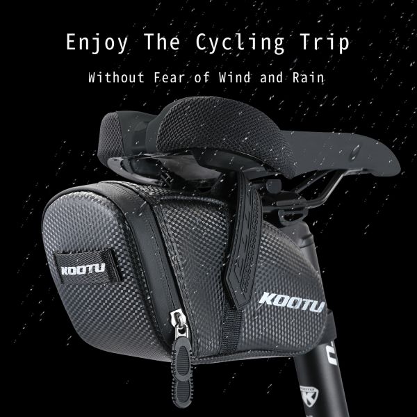 KOOTU Bicycle Saddle Bag Waterproof Seat Post Bag for Road Bike Mountain Bike