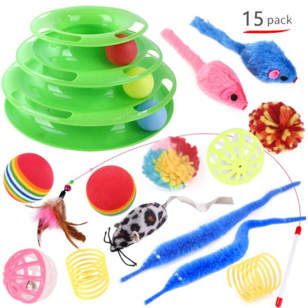 Best Cat Toys For Active Cats Cat Play Kittens Tunnel And Toy (13 PCS)