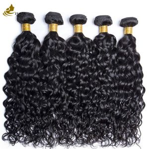 Quality Natural Black Water Wave Virgin Human Hair Bundles for sale