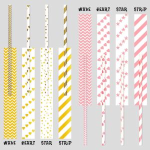 Recyclable Boba Bubble Tea Disposable Biodegradable Paper Straws
