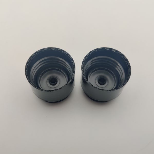 Black PP 24 410 Disc Top Cap , Screw Lock Bottle Flip Top Lid