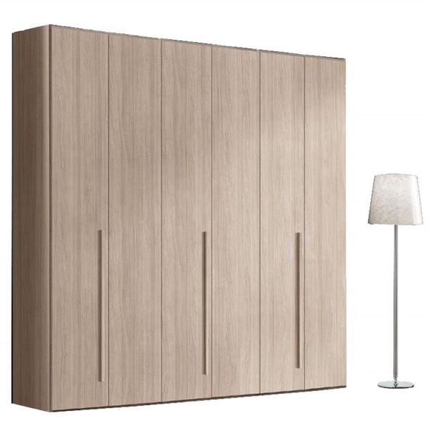 Contemperary 4 Doors Wooden Clothes Closet Wardrobe For Bedroom Storage