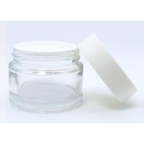 50ml Transparent Glass Cosmetic Bottles For Facial Cream Packaging