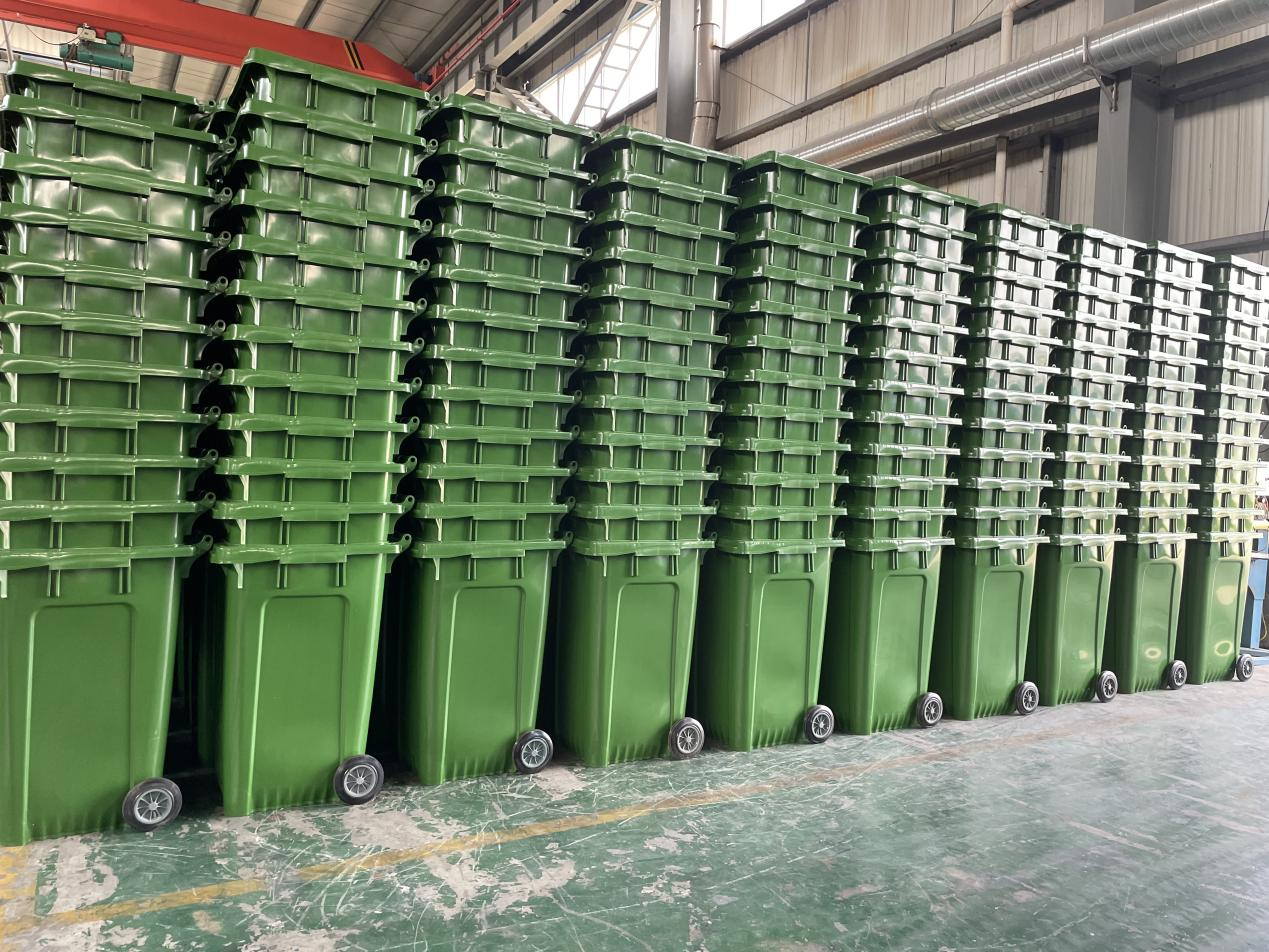 30 Gallons Recycle Trashcan Outside Plastic Trash And Recycling Can