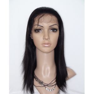 China 16 Inch Freetress Lace Front Wigs / Heat Resistant Yaki Straight Wigs on sale