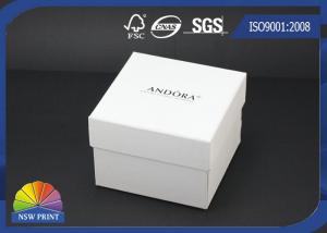 Quality Custom Logo Printed Paper Jewelry Box / Jewellery Gift Boxes / White Jewelry Packaging Boxes for sale