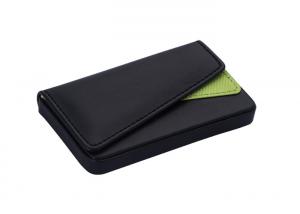 Quality PU Leather Name Card Holder Rectangle Magnetic Business Card Holder for sale