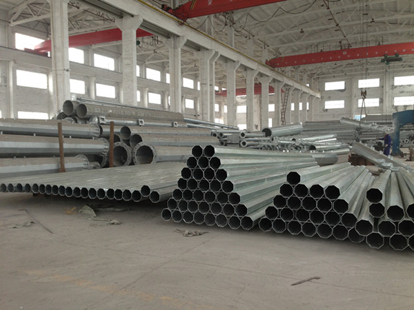 36.9m / s Ant i -wind Capacity galvanized metal pipe , steel transmission pole With Galvanization min 86 microns