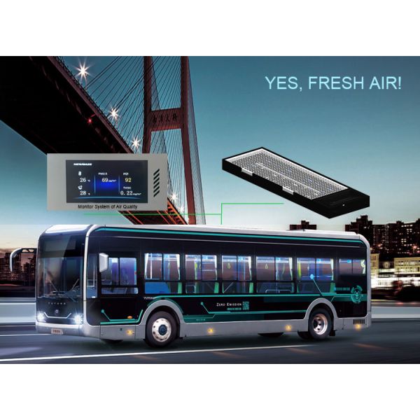 IP43 PP Plastic Bus Air Purifier Personalized For TVOC Cleaning