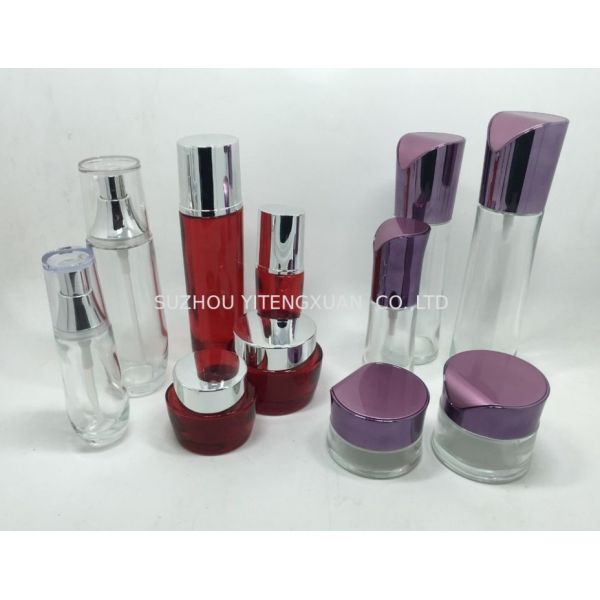 Custom Empty Cosmetic Containers And Jars Full Set For Skin Cream / Cosmetic Packaging