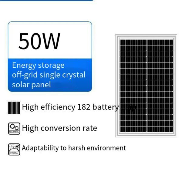 40W 60W Monocrystalline Silicon Solar Panels Photovoltaic Module Solar Panels