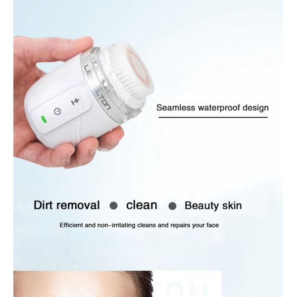 Electric Ultrasonic Facial Cleansing Brush Waterproof Face Deep Cleaning Cleanser Massager