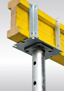China Four-way fork head, with steel prop to support formwork beams in slab construction on sale