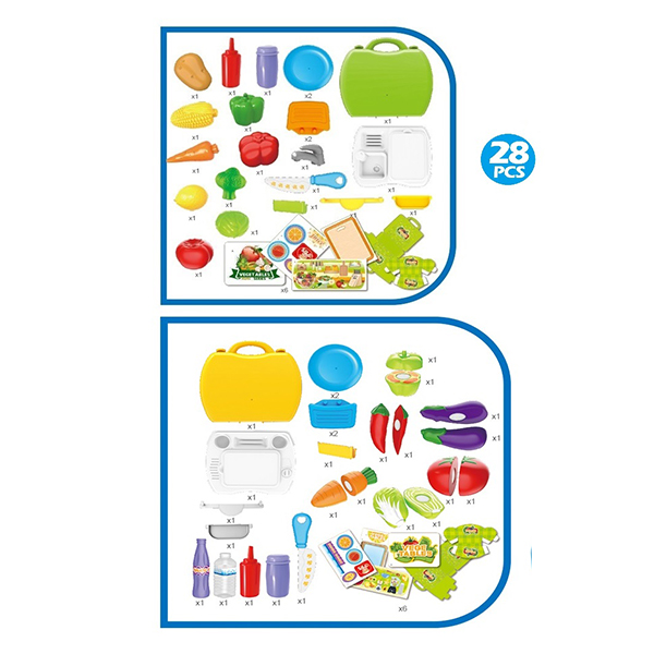 10.3" Childrens Toy Kitchen Sets , Colorful Cooking Toys For Kids 32 Pcs