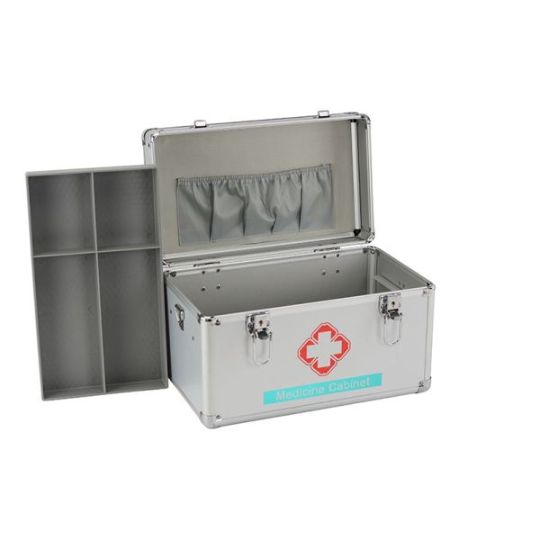 Aluminum Medicine Chest Carrying Case, Aluminum First Aid Kit Box