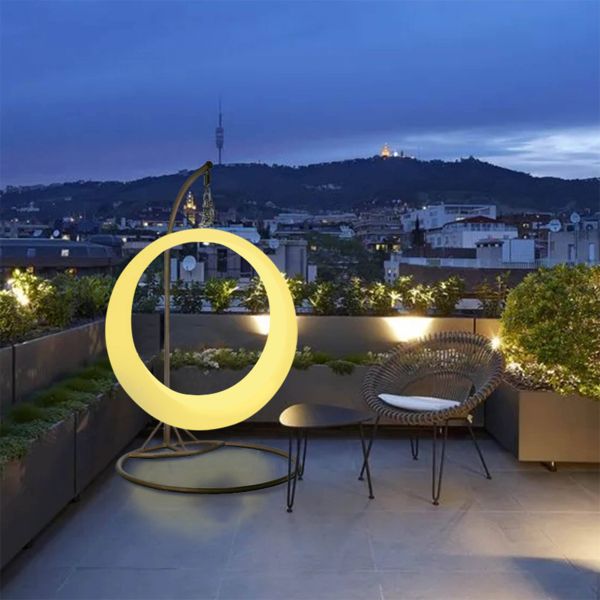 Optional Cushion Color Two-Person Iron Swing and Rocking Chair for Cozy Outdoor Spaces