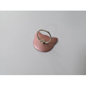 Cat Shape Rose Gold Matte Black Mobile Phone Holder Ring