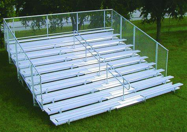 Aluminum Alloy Bench Portable Bleachers On Wheels / Transportable Bleachers