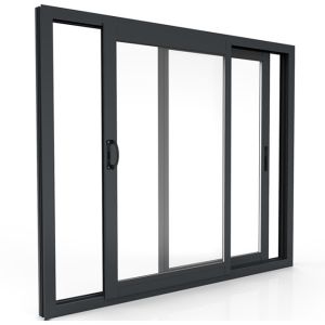 Commercial Aluminum Stacker Door Exterior Double Tempered Glass