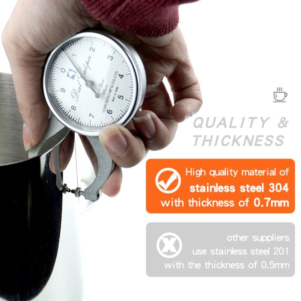 12oz 2 Cup Milk Frothing Jug Coffee Tea Accessories Stainless Steel Coffee Pitcher