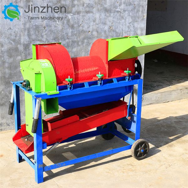 Agricultural Automatic Mobile Small Wheat Rice Maize Corn Peeling And Threshing Machine