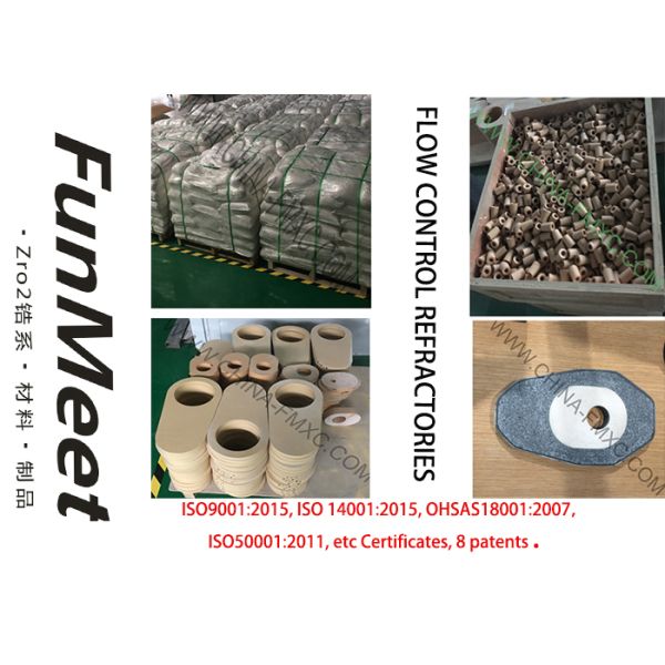 Anti Swirling Tundish Nozzle With Embedded High Density Zirconia Insert