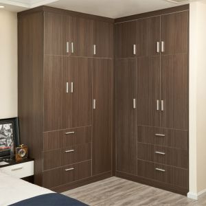 Quality Modular Modern Wooden PVC Wardrobes Bedroom Wardrobe Sliding Door for sale